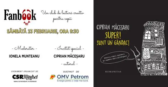 Scriitorul Ciprian Măceșaru, invitat în premieră la Clubul de lectură Fanbook în comuna Scurtu Mare din Jud. Teleorman
