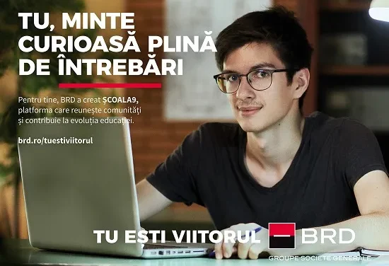 BRD lansează campania de brand „Tu ești viitorul”, aducând în prim-plan platformele Scena9, Școala9 și MINDCRAFT
