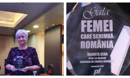 Marieta Seba, directoarea Companiei de Librării București, premiată la Gala „Femei care Schimbă România”