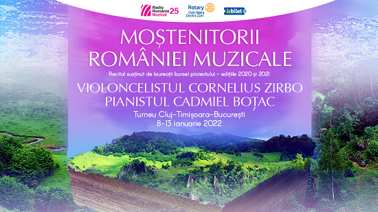 „Moștenitorii României muzicale”: pianistul Cadmiel Boțac și violoncelistul Cornelius Zirbo, într-un turneu dedicat aniversării Radio România Muzical – 25