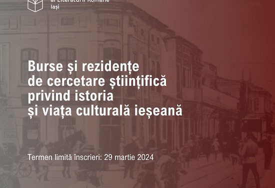 Burse și rezidențe de cercetare științifică „Junimea” – apel deschis la candidaturi