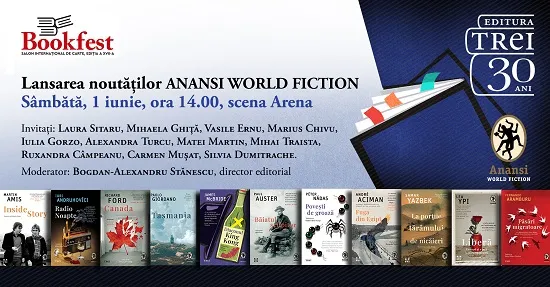 Autori de marcă din literatura universală,  în portofoliul Anansi. World Fiction la Bookfest 2024