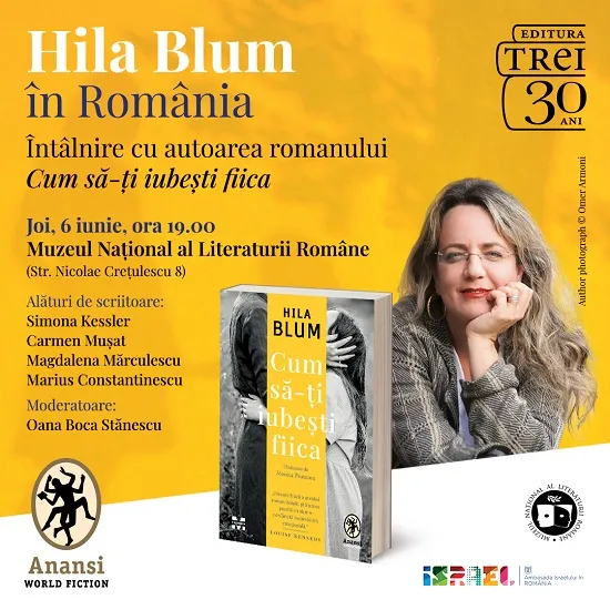 Scriitoarea Hila Blum, un nume în plină ascensiune  al literaturii israeliene, vine la București