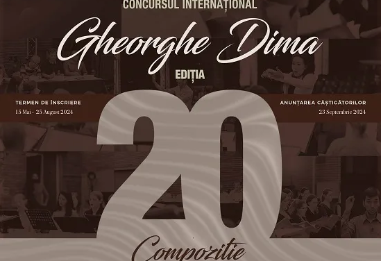 Prestigioase premii de compoziţie la Cluj-Napoca, la ediţia aniversară a Concursului Internaţional de compoziție „Gheorghe Dima”cu numărul 20