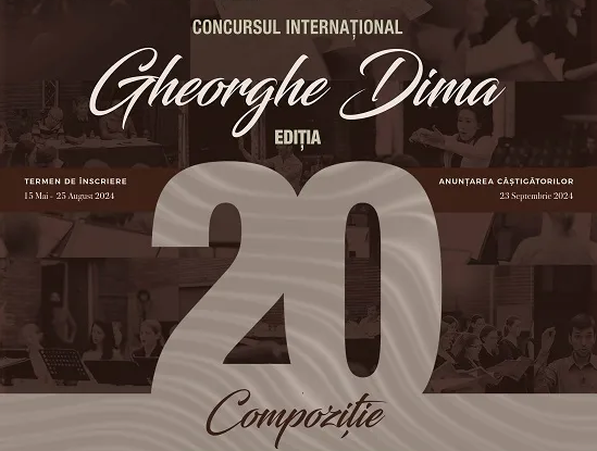 Prestigioase premii de compoziţie la Cluj-Napoca, la ediţia aniversară a Concursului Internaţional de compoziție „Gheorghe Dima”cu numărul 20