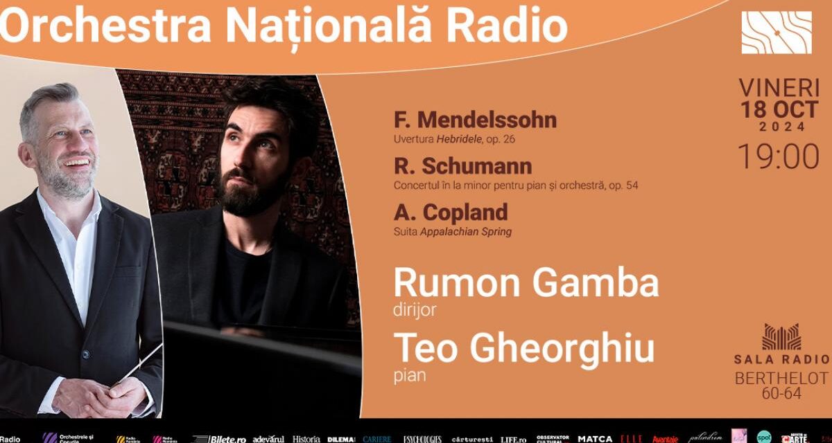 Doi invitați speciali sosesc la Sala Radio: dirijorul britanic Rumon Gamba și pianistul Teo Gheorghiu
