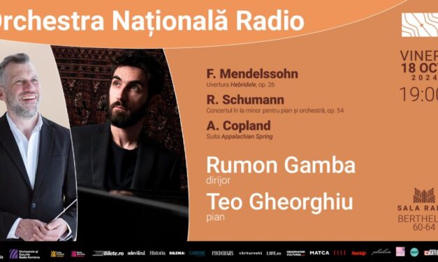 Doi invitați speciali sosesc la Sala Radio: dirijorul britanic Rumon Gamba și pianistul Teo Gheorghiu