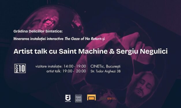 Itinerarea instalației „The Gaze of No Return” & Artist Talk, la CINETic București