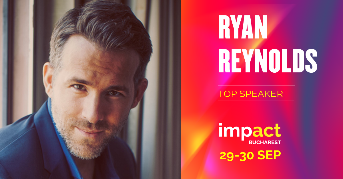 Ryan Reynolds vine pentru prima dată în România– live pe scena IMPACT Bucharest
