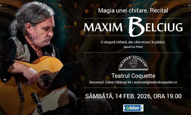 Sâmbăta îndrăgostiților de frumos la Teatrul Coquette. Recital Maxim Belciug