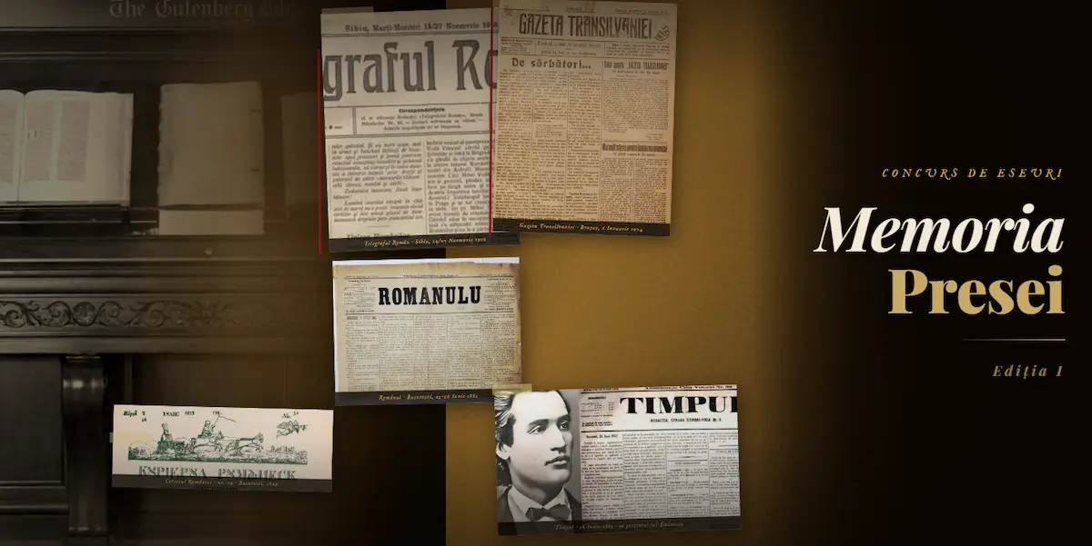 Concurs de eseuri „Memoria presei” – ediția 2026