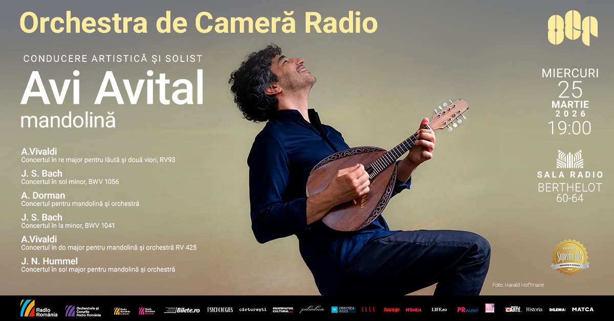 Avi Avital, primul mandolinist nominalizat pentru un premiu Grammy, revine la Sala Radio