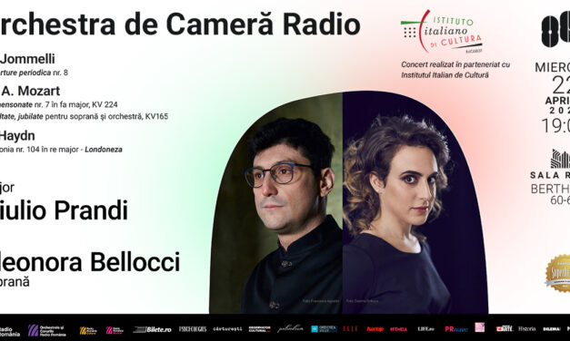 Doi invitați speciali din Italia pe scena Sălii Radio: dirijorul Giulio Prandi și soprana Eleonora Bellocci