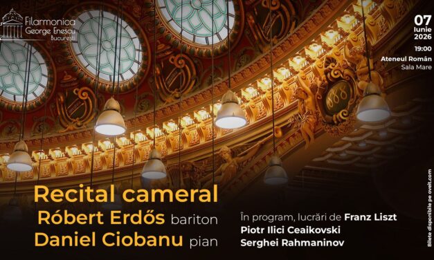 Liszt, Ceaikovski, Rahmaninov – o seară la Ateneu cu baritonul Róbert Erdős şi celebrul pianist Daniel Ciobanu