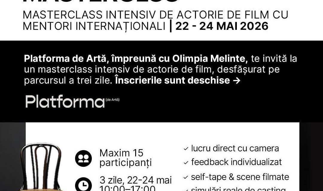 Directoarea de casting a lui Paolo Sorrentino vine la București pentru un masterclass de film dedicat actorilor profesioniști, organizat de actrița Olimpia Melinte în colaborare cu Platforma de Arte