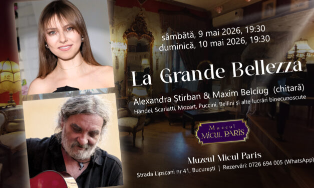Belcanto și chitară clasică. O întâlnire cu frumusețea în stare pură la Muzeul Micul Paris