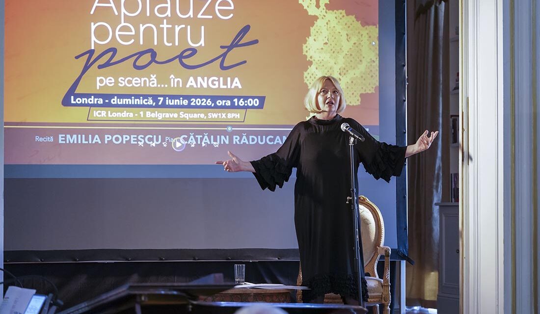 Aplauze pentru poet pe scenă… în Anglia la final