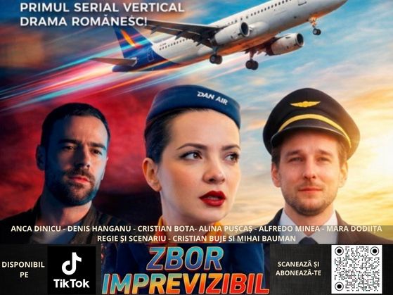 „Zbor imprevizibil”, primul serial românesc filmat integral în format vertical, disponibil online!