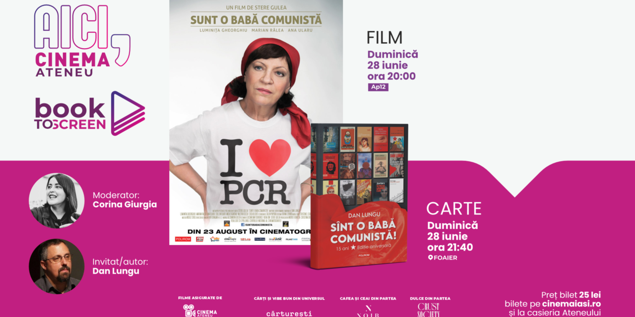 Dan Lungu, invitat special la cea de-a treia ediție Book-to-Screen, la Cinema Ateneu Iași