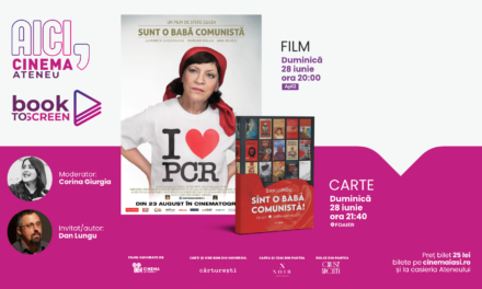 Dan Lungu, invitat special la cea de-a treia ediție Book-to-Screen, la Cinema Ateneu Iași
