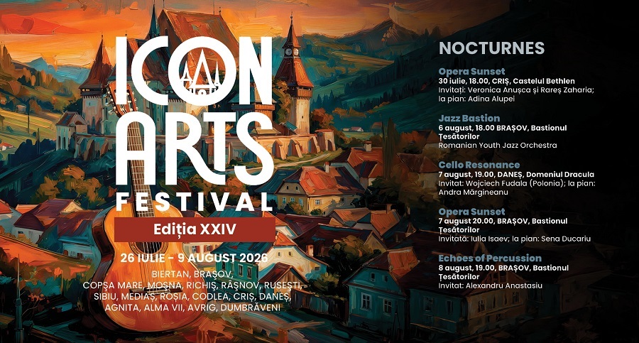 Festivalul ICon Arts Transilvania revine cu cea de-a XXIV-a ediție: două săptămâni în care muzica transformă patrimoniul Transilvaniei într-o scenă internațională