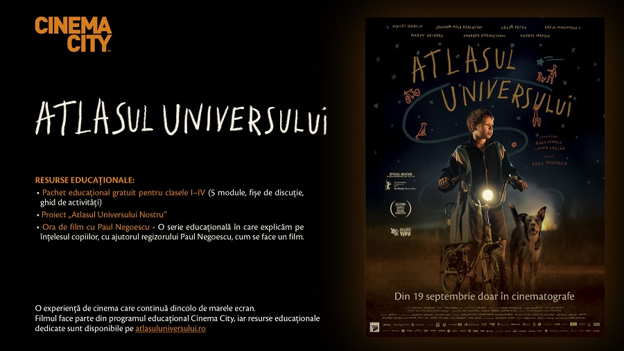 „Atlasul Universului” duce experiența de cinema în clasă: proiecții pentru școli și un pachet educațional gratuit pentru clasele I-IV