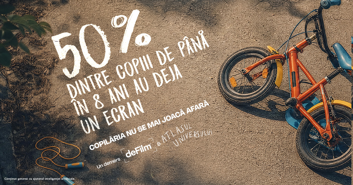 Copilăria nu se mai joacă afară! Copiii români petrec prea puțin timp la joacă afară și prea mult timp pe ecrane