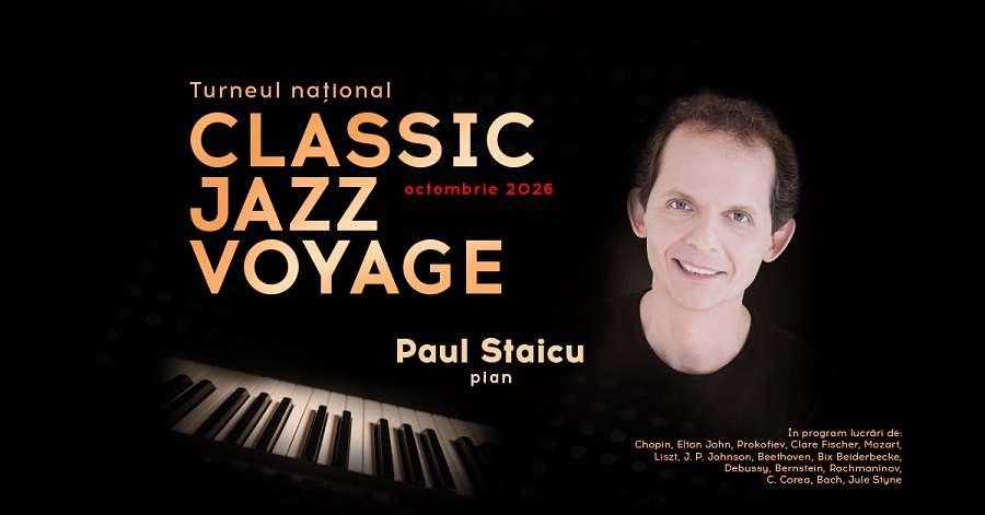 Classic. Jazz. Voyage | Paul Staicu, un pianist format la București și Paris aduce pe aceeași scenă Bach, Mozart, jazz și teme româneşti
