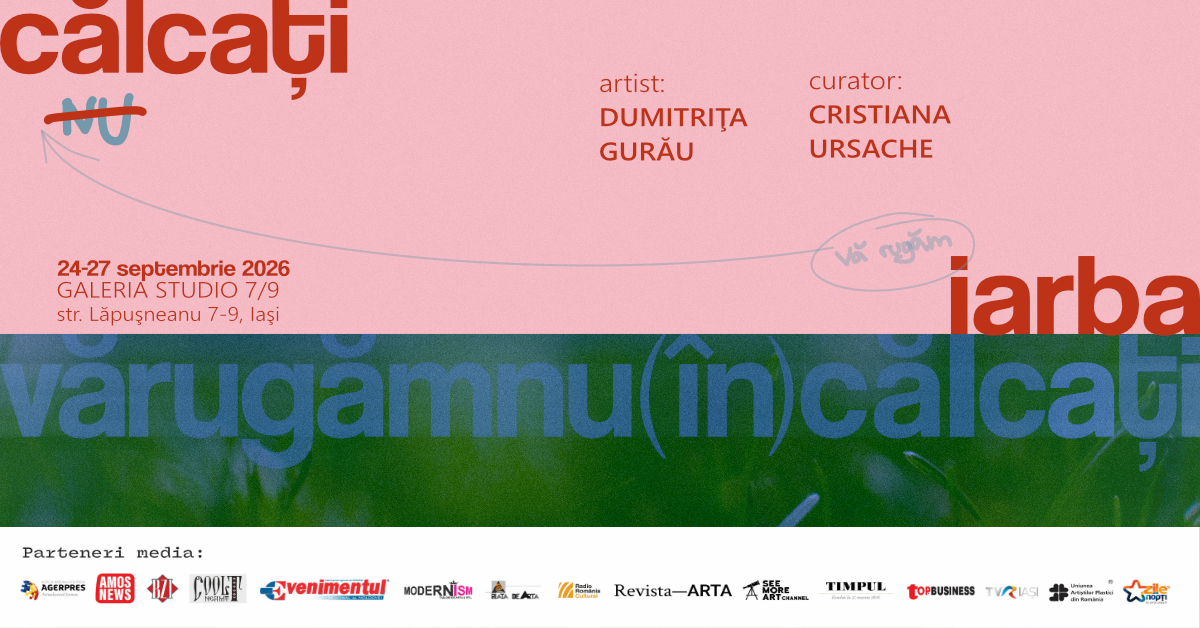 „Vă rugăm, nu călcați iarba!” | Primul solo-show Dumitrița Gurău, la Galeria Studio 7/9 Iași curatoriat de Cristiana Ursache