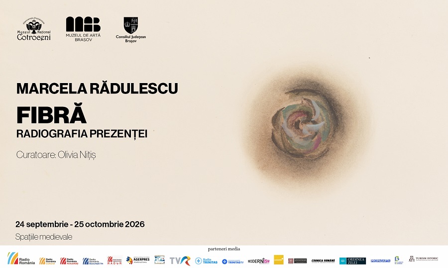 Expoziția graficienei Marcela Rădulescu, „Fibră. Radiografia prezenței”, în Spațiile Medievale ale Muzeului Național Cotroceni