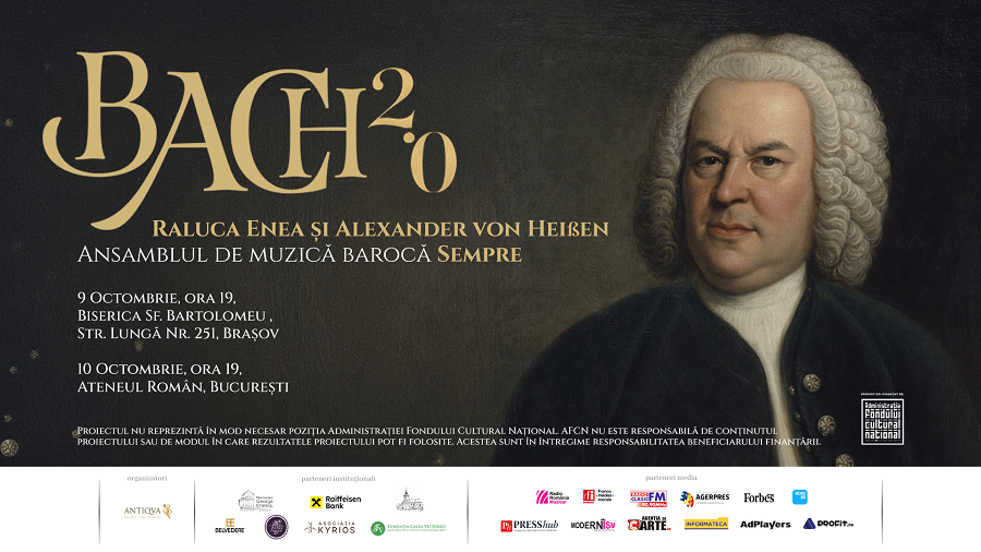 BACH 2.0, un proiect dedicat muzicii baroce și clavecinului, debutează la Brașov și București