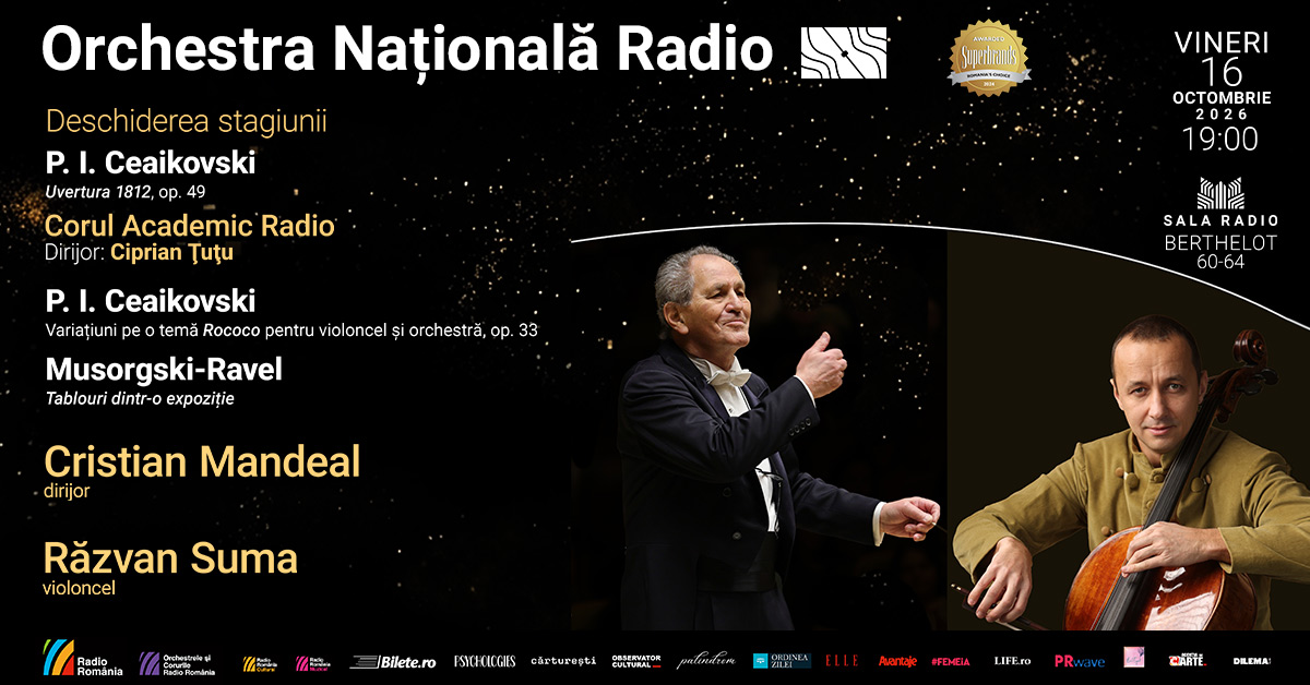 Cristian Mandeal deschide stagiunea 98 a Orchestrei Naționale Radio: de la „Uvertura 1812” la „Tablouri dintr-o expoziție”