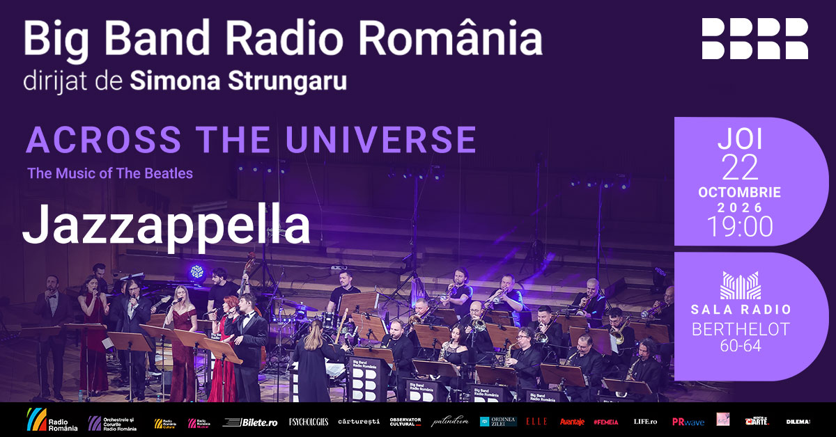 Muzica Beatles reinventată în sonorități de jazz: Jazzappella și Big Band-ul Radio România