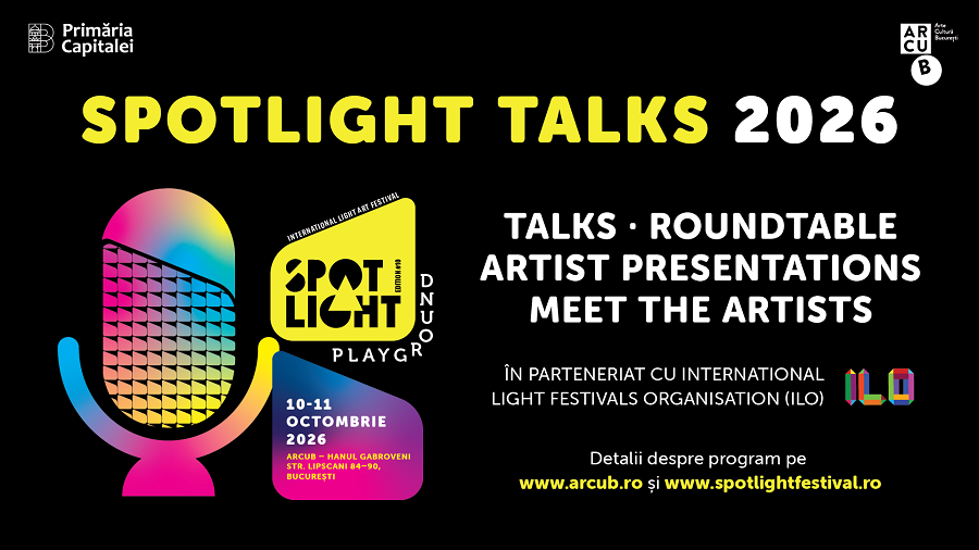 Dezbateri, conferințe și întâlniri cu artiști internaționali la Spotlight 2026. Profesioniști ai festivalurilor de lumină din Europa vin la București