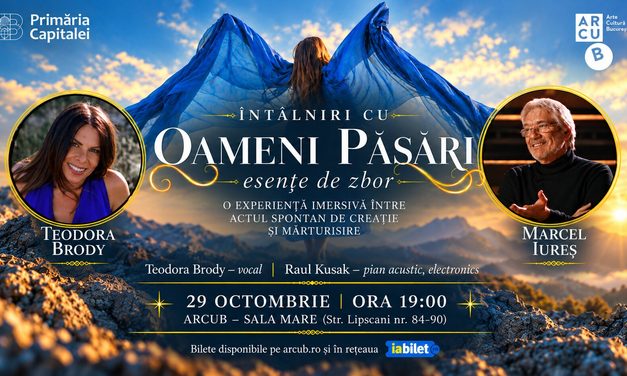 Actorul Marcel Iureș, invitatul artistei de jazz Teodora Brody în spectacolul „Întâlniri cu Oameni-Păsări – esențe de zbor”