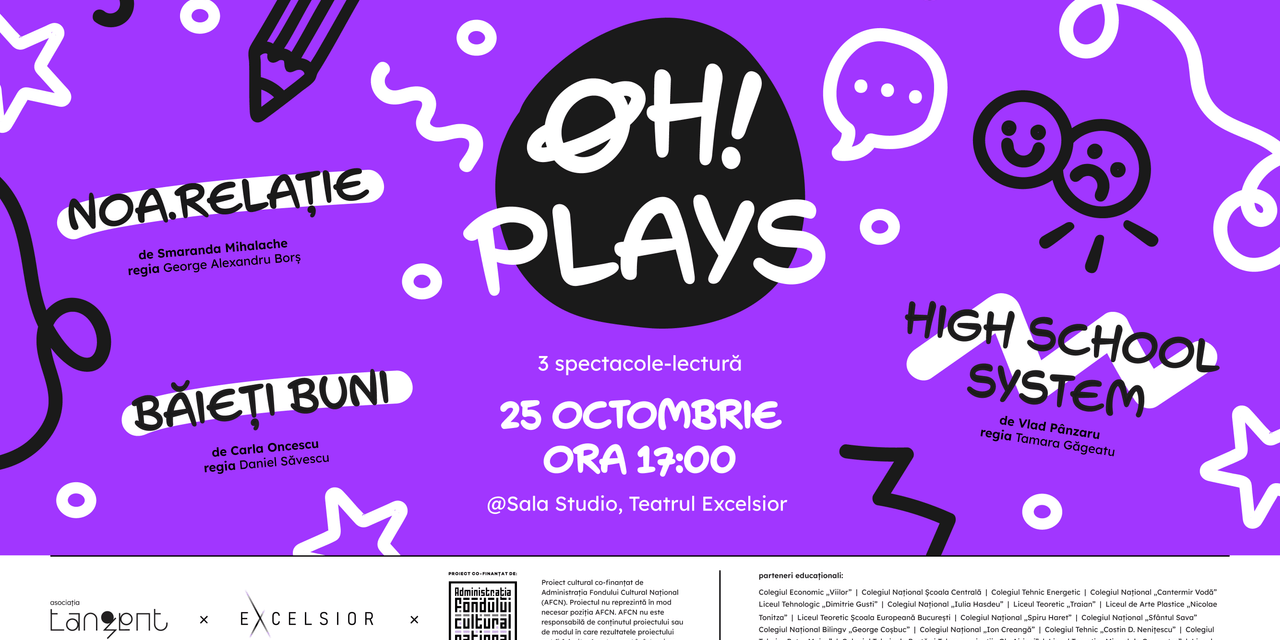 OH! PLAYS: trei perspective asupra adolescenței contemporane și o primă întâlnire cu publicul